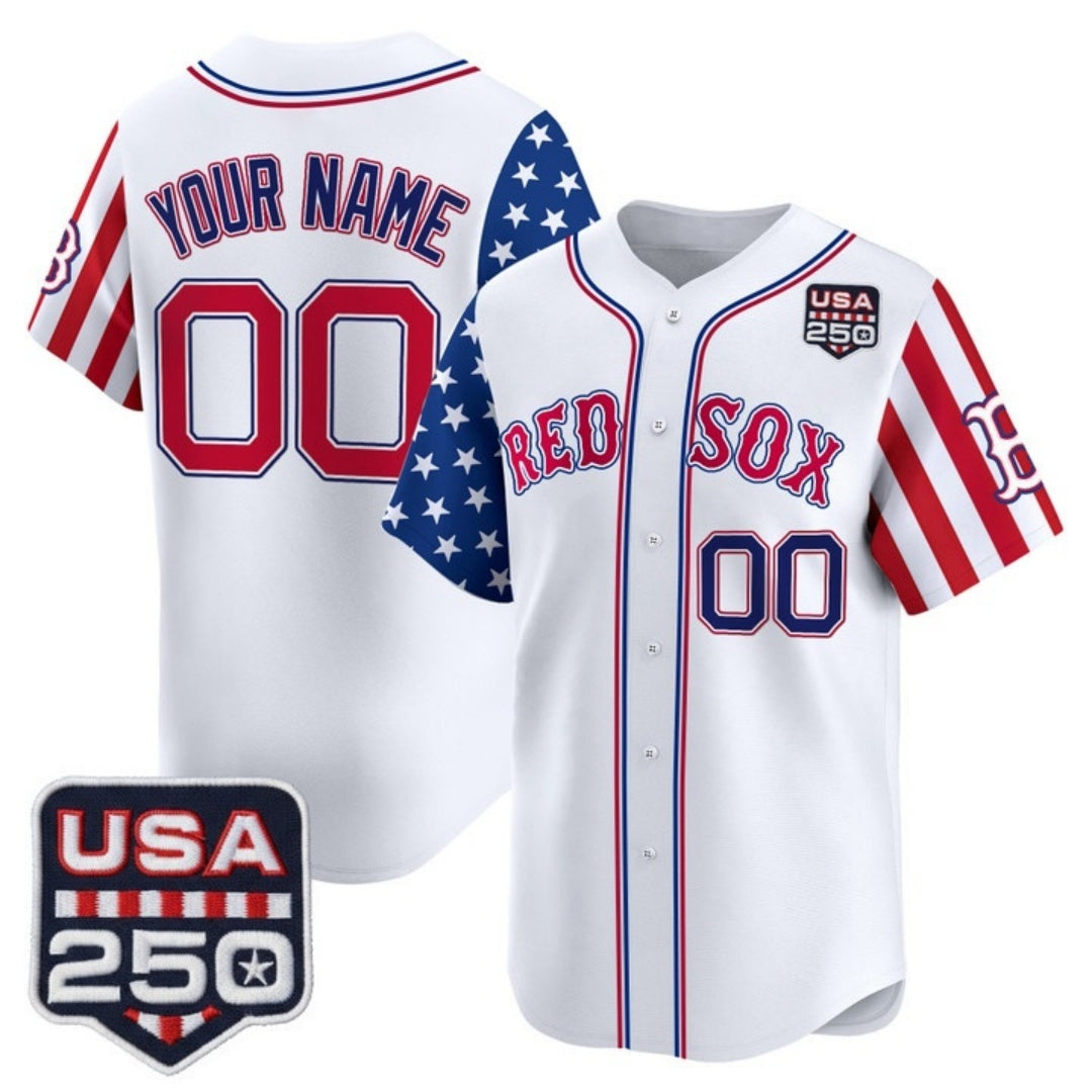 Custom Boston Red Sox America 250 Edition Vapor Premier Limited White Jereymy Stitched Jerseys