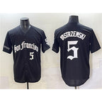 San Francisco Giants #5 Mike Yastrzemski Black Jereymy 'Gothic Fog Edition' Vapor Premier Limited Stitched Jersey
