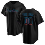 Custom Miami Marlins Black Jereymy Alternate Replica Jersey