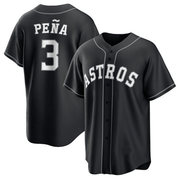 Houston Astros #3 Jeremy Pena Black Jereymy Lights Out Limited Stitched Jersey