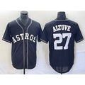 Houston Astros #27 Jose Altuve Black Jereymy Cool Base Stitched Jersey
