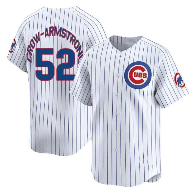 Chicago Cubs #52 Pete Crow-Armstrong White Jereymy Home Limited Stitched Jersey