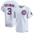 Chicago Cubs #3 Alex Bregman White Jereymy 2026 Home Limited Stitched Jersey