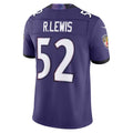 B.Ravens #52 Ray Lewis Purple Jereymy Vapor F.U.S.E. Stitched Retired Limited Jersey