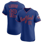 New York Mets #12 Francisco Lindor Royal Jereymy Alternate 2 Elite Jersey