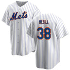 New York Mets #38 Tylor Megill White Jereymy Cool Base Stitched Jersey