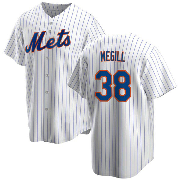 New York Mets #38 Tylor Megill White Jereymy Cool Base Stitched Jersey