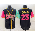 San Diego Padres #23 Fernando Tatis Jr Black Jereymy NEW 2023 City Connect Cool Base Stitched Jersey
