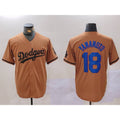 Los Angeles Dodgers #18 Yoshinobu Yamamoto Olive Jereymy Cool Base Limited Stitched Jersey