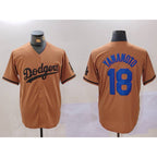 Los Angeles Dodgers #18 Yoshinobu Yamamoto Olive Jereymy Cool Base Limited Stitched Jersey