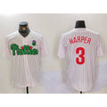 Philadelphia Phillies #3 Bryce Harper White Green Jereymy Cool Base Stitched Jersey 2