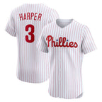 Philadelphia Phillies #3 Bryce Harper White Jereymy Home Elite Jersey