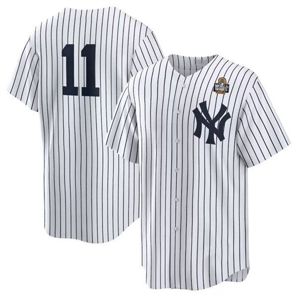 New York Yankees #11 Anthony Volpe White Jereymy 2024 World Series Cool Base Stitched Jersey