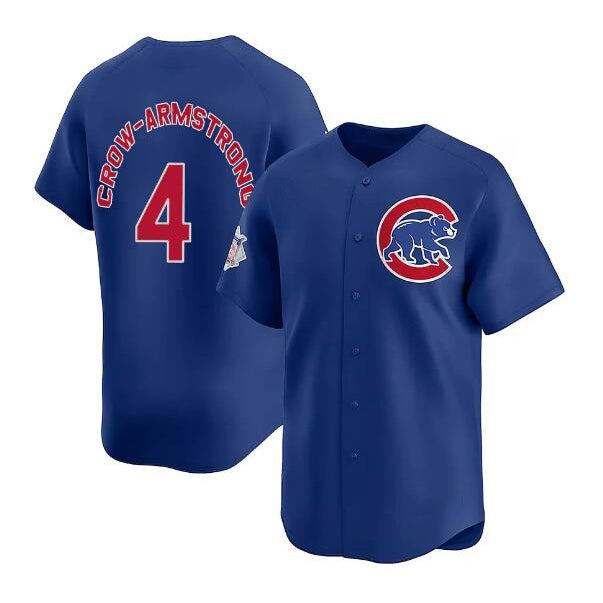 Chicago Cubs #4 Pete Crow-Armstrong Royal Jereymy Limited Stitched Jersey