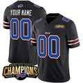 Custom B.Bills Active Player Black Jereymy 2023 F.U.S.E. AFC East Champions Ptach Stitched Jersey