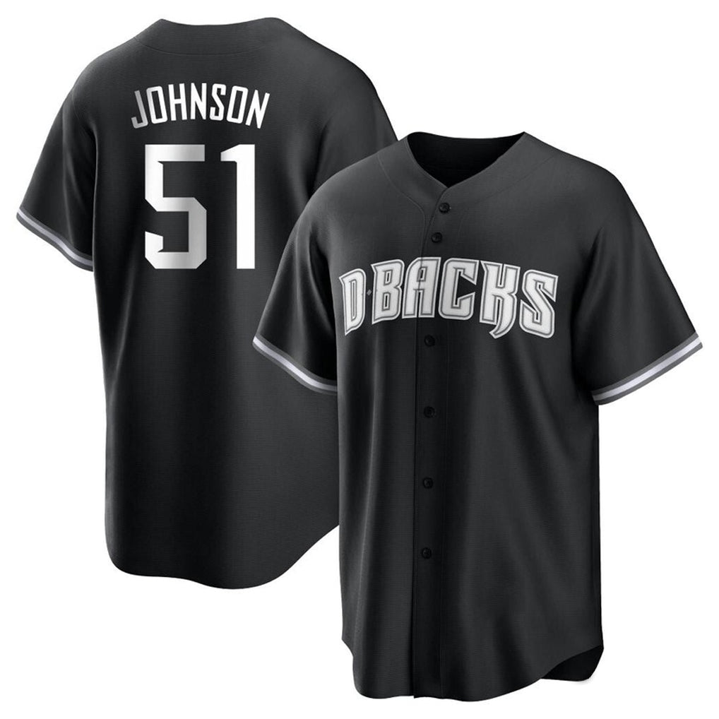 Arizona Diamondbacks #51 Randy Johnson Player Black Jereymy Game Home Stitched Jerseys