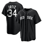 Boston Red Sox #34 David Ortiz Player Black Jereymy Home Game Stitched Jerseys