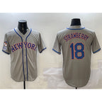 New York Mets #18 Darryl Strawberry Grey Jereymy 2025 Spring Training Cool Base Stitched Jersey