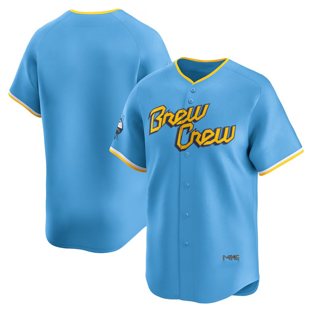 Milwaukee Brewers Light Blue Jereymy City Connect Limited Jersey