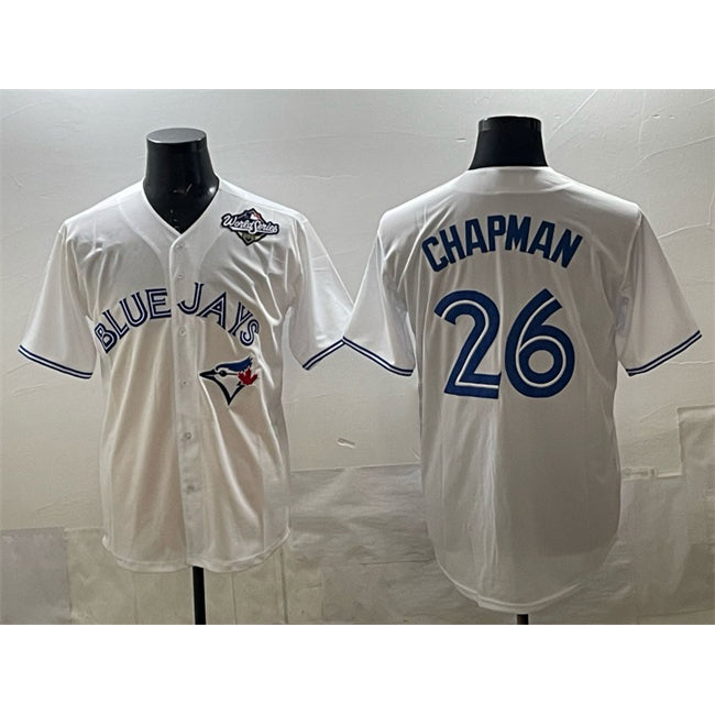 Toronto Blue Jays #26 Matt Chapman White Jereymy 2025 World Series Home Cool Base Stitched Jersey