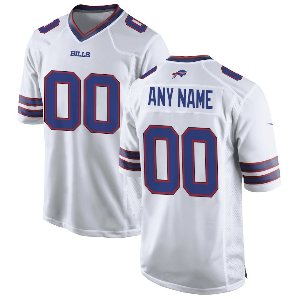 Custom B.Bills White Jereymy Game Jersey