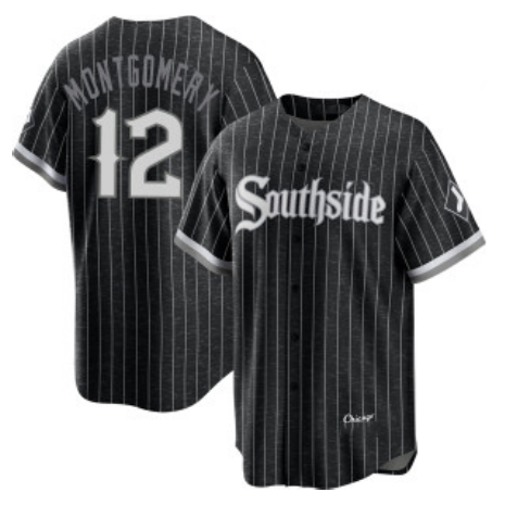 Chicago White Sox #12 Colson Montgomery Black Jereymy City Connect Cool Base Stitched Jersey