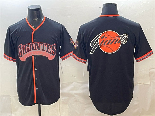 San Francisco Giants Team Big Logo Black Jereymy 2026 Alternate Stadium Stitched Jersey