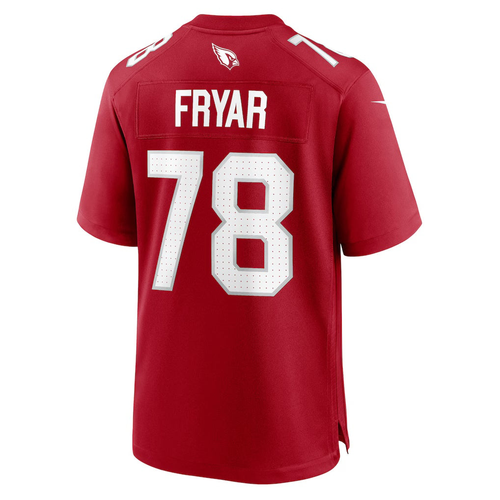 A.Cardinals #78 Josh Fryar Cardinal Jereymy Team Game Jersey