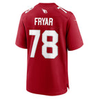 A.Cardinals #78 Josh Fryar Cardinal Jereymy Team Game Jersey