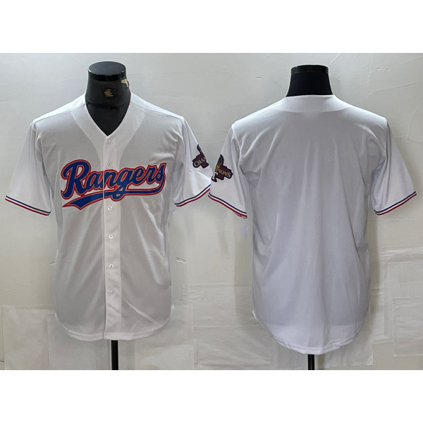 Texas Rangers Bank White Jereymy 2023 World Series Champions Cool Base Jersey