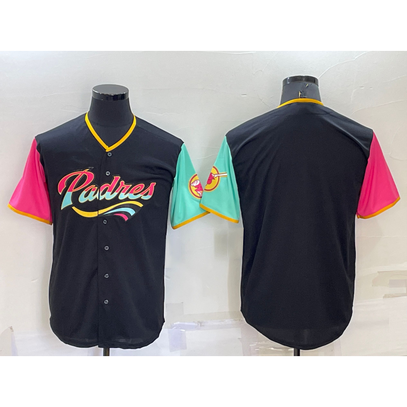 San Diego Padres Blank Black Jereymy 2022 City Connect Cool Base Stitched Jersey