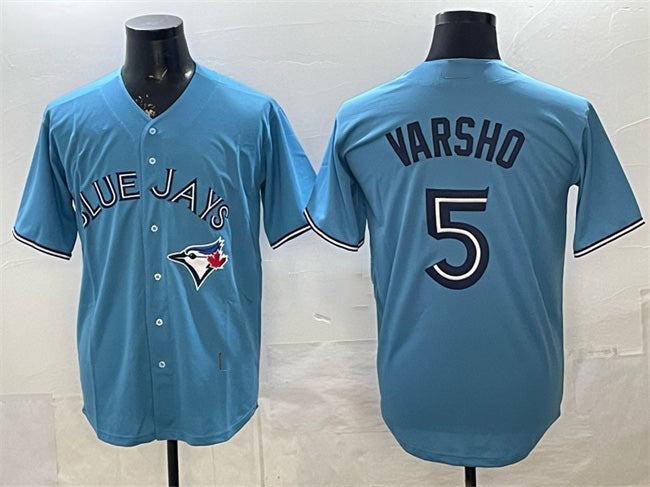 Toronto Blue Jays #5 Daulton Varsho Light Blue Jereymy 2025 Cool Base Stitched Jersey