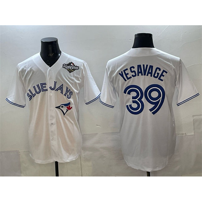 Toronto Blue Jays #39 Trey Yesavage White Jereymy 2025 World Series Home Cool Base Stitched Jersey