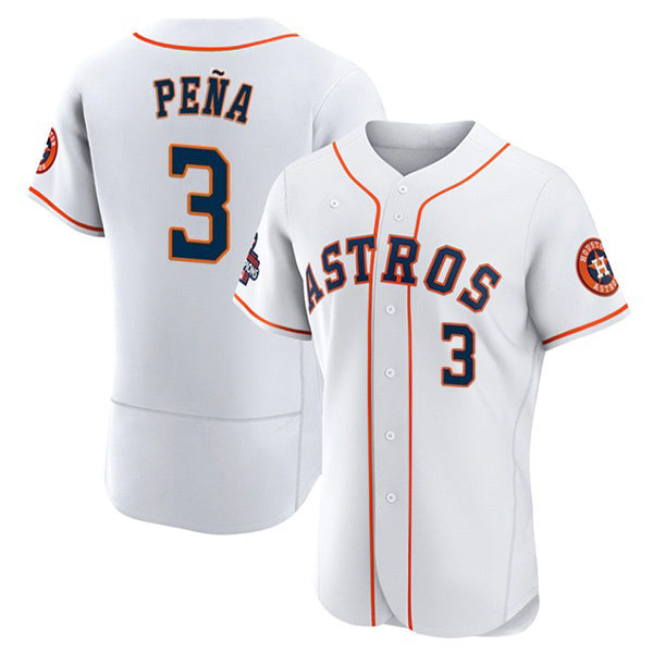 Houston Astros #3 Jeremy Pena 2022 World Series White Jereymy Flex Base Stitched Jersey