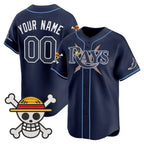 Custom Tampa Bay Rays x One Piece Navy Jereymy Vapor Premier Limited Jersey - Stitched