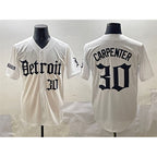 Detroit Tigers #30 Kerry Carpenter White Jereymy 'Motor Gothic Edition' Vapor Premier Limited Stitched Jersey