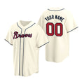 Custom Atlanta Braves Cream Jereymy 2020 Stitched Cool Base Jersey