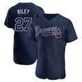 Atlanta Braves #27 Austin Riley Player Navy Jereymy Alternate Limited Elite Home Game Stitched Jerseys