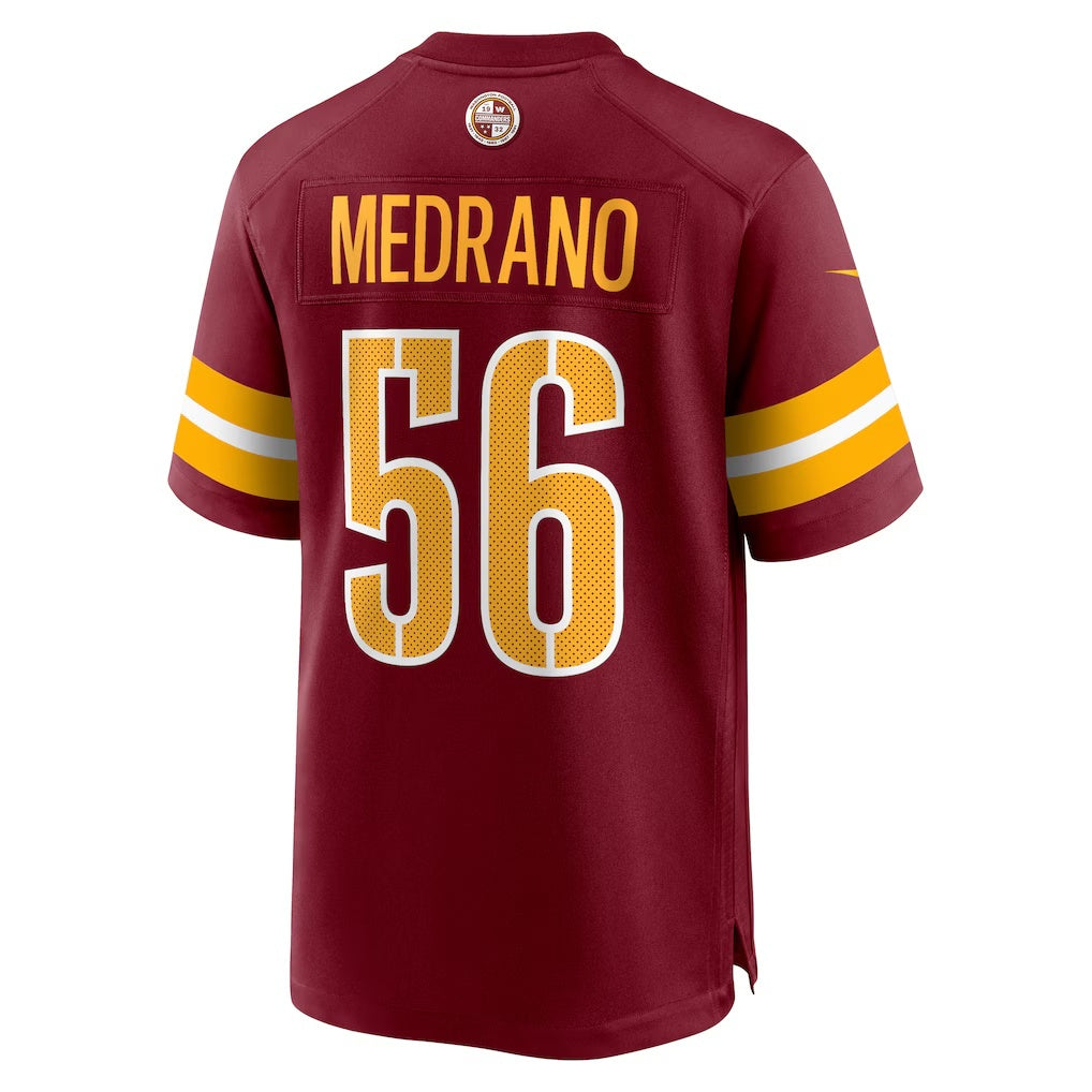 W.Commanders #56 Kain Medrano Burgundy Jereymy Team Game Jersey