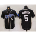 Los Angeles Dodgers #5 Freddie Freeman Number Black Jereymy Cool Base With Patch Stitched Jerseys