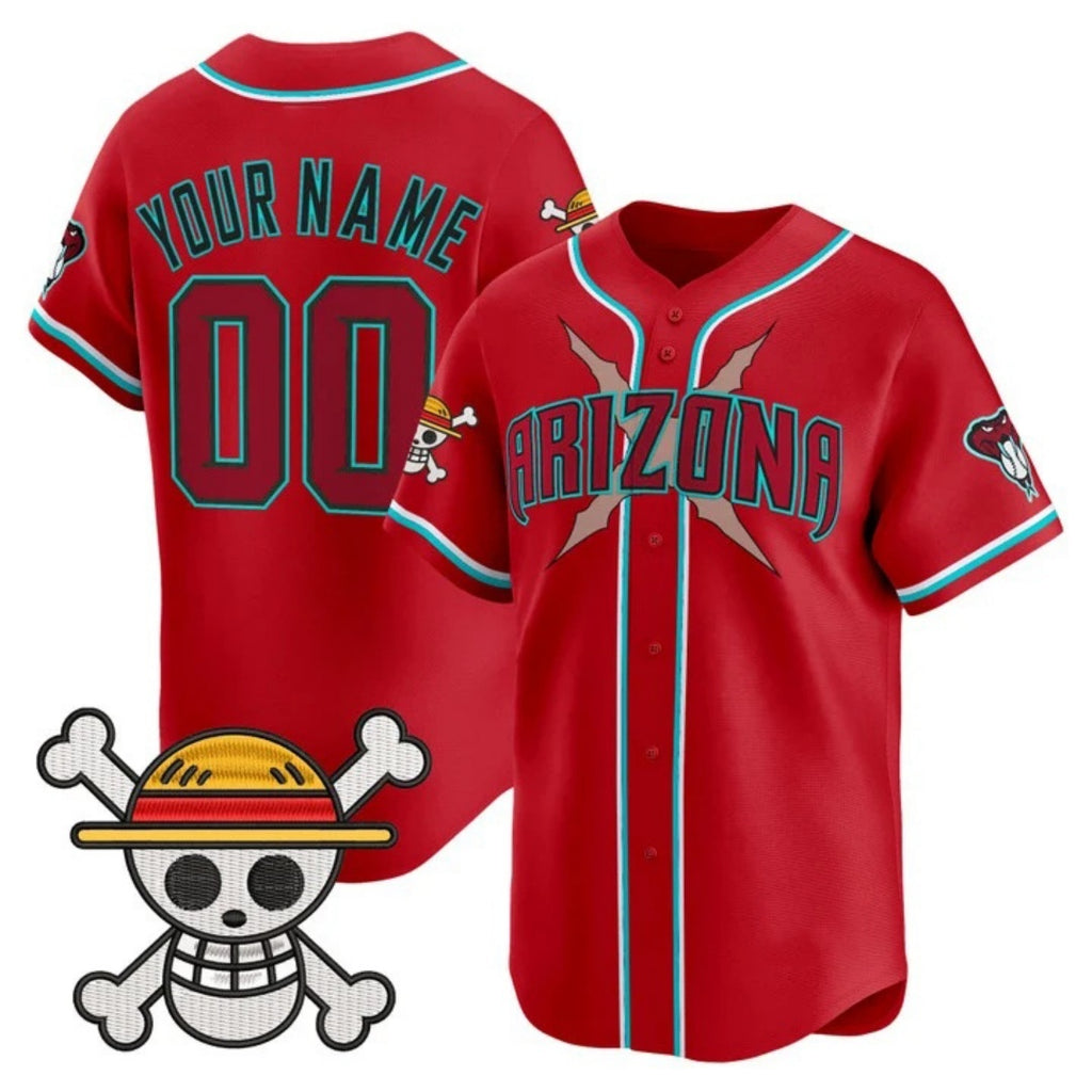 Custom Arizona Diamondbacks x One Piece Red Jereymy Vapor Premier Limited Jersey - Stitched