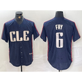 Cleveland Guardians #6 David Fry Navy Jereymy 2024 City Connect Limited Stitched Jersey