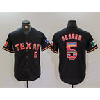 Texas Rangers #5 Corey Seager Black Jereymy Rainbow Mexico Cool Base Stitched Jersey