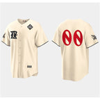 Custom Texas Rangers Active Player Cream Jereymy 2023 World Series City Connect Stitched Jersey