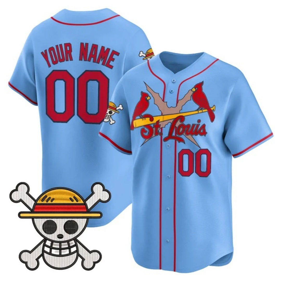 Custom St. Louis Cardinals x One Piece Blue Jereymy Vapor Premier Limited Jersey - Stitched