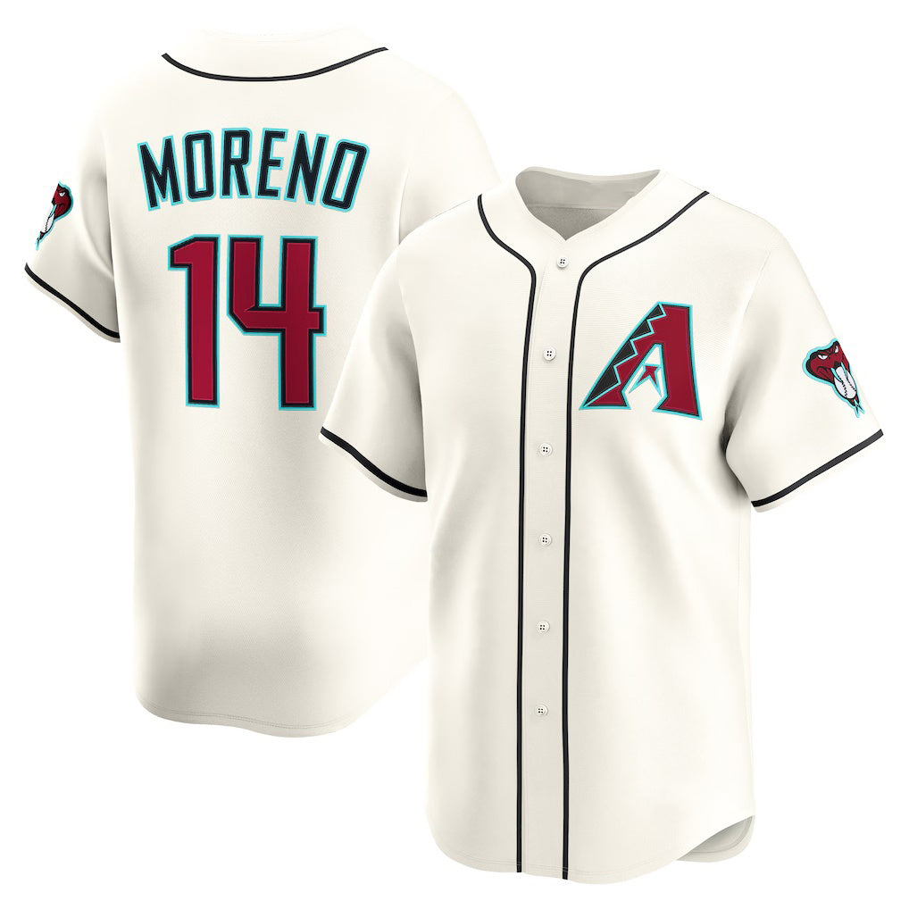 Arizona Diamondbacks #14 Gabriel Moreno Cream Jereymy Home Limited Player Jersey