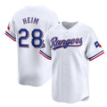 Texas Rangers #28 Jonah Heim White Jereymy 2023 World Series Champions Stitched Jersey