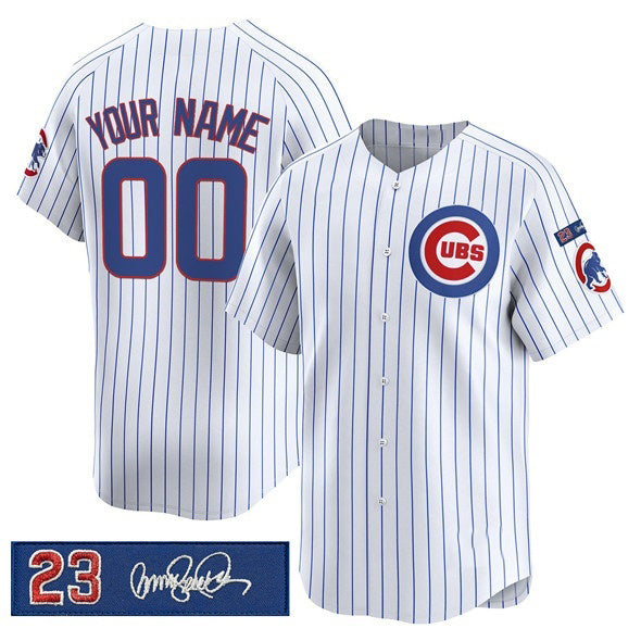 Custom Chicago Cubs Active Player White Jereymy 'Ryne Sandberg Tribute' Vapor Limited V3 Stitched Jersey