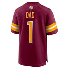 W.Commanders Number #1 Dad Burgundy Jereymy Game Jersey