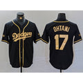 Los Angeles Dodgers #17 Shohei Ohtani Black Gold Jereymy World Series Champions Cool Base Stitched Jersey